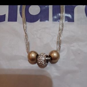 NWT! Lia Sophia gold silver fireball triple-strand necklace!! NWT! 15"+3"